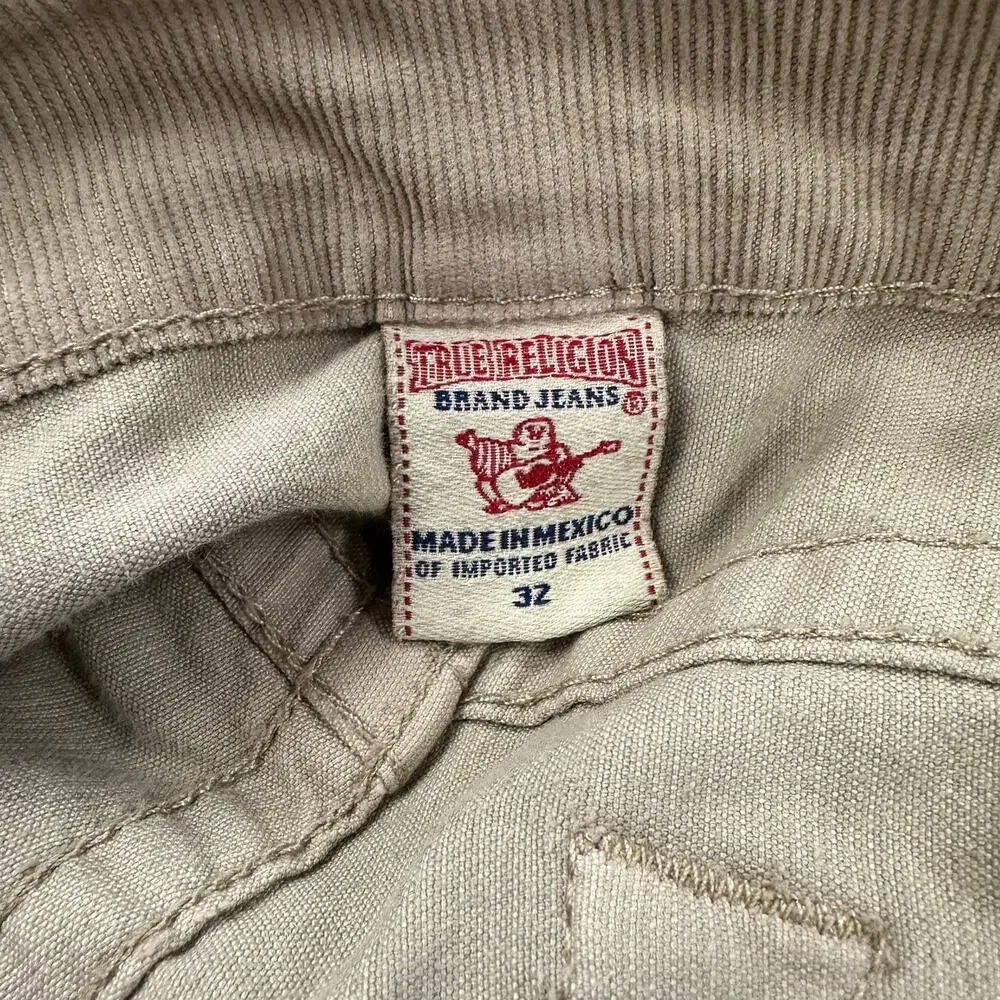 True Religion corduroy Beige pants Skinny size 32 B29